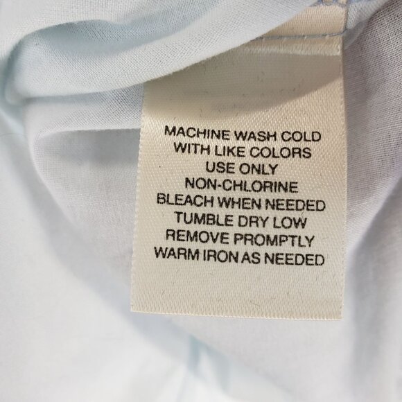 ST. Johns Bay Womens Gradient Blue To White Button-Up Long Sleeve Shirt Petite L - Picture 11 of 11